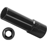 DYNOFIT 6 Point Spline Lug Nuts Key for Wrench with 1/2" Imperial Square Socket Drive,Tuner Socket Key Tool Compatible with 12x1.5 12x1.25 1/2"-20 Thread 6 Spline Lug Nuts,CR-V(Black,1 Pack)