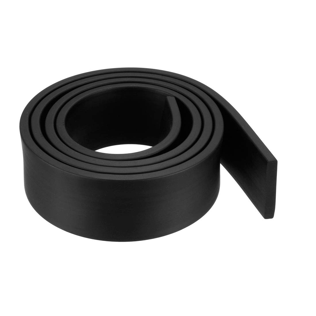 sourcing map Solid Rectangle Rubber Seal Strip 35mm Wide 5mm Thick, 1 Meter Long Black
