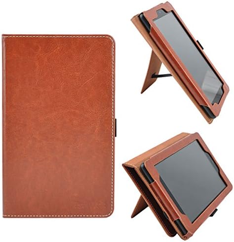 TsuiWah Vertical/Horizontal Stand Hand Strap Case,Cover With Auto Sleep/Wake for All-New Fire 7 Tablet with Alexa (7th Gen, 2017 Release) / Fire 7 (5th Gen, 2015 Release), Brown