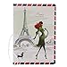 Coolrunner 1pcs Fashion Miss Love to Travel Passport Covers 3D Stereo Design Faux Leather ID Card Holders Stamp Envelope Passport Cases (Paris)