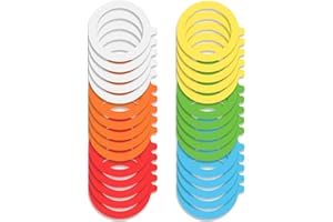 BICASUU 3.75" Rubber Seals for Glass Jars, Silicone Gasket Replacement for Mason Jars, Airtight Leakproof Gaskets Rubber Gasket Rings for Regular Mouth Canning Jar Weck jars(6 Colors) (30pcs)