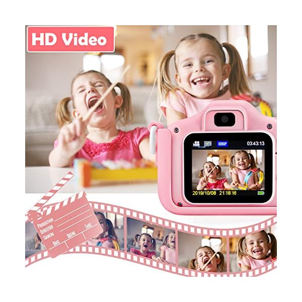 Youerls Kids Camera Children Digital Camera, Rechargeable Digital Camera for Girls 3-12 Year Old Birthday Gifts for…