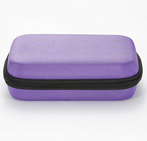 Portable Essential Oil Carrying Case - Hard Shell Case Holds 12 Bottles (Can hold 5ml, 10ml, 10ml Rollers) Travel Size Essential Oils Bag Organizer Perfect for Young Living, doTERRA, and more -Purple - Thumbnail 4