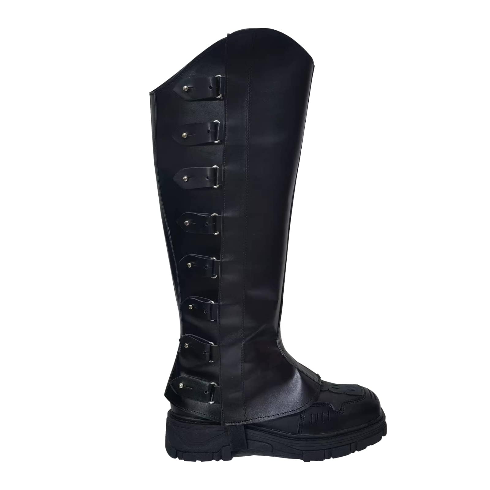 Medieval Knight Retro Armor Boot Covers Pirate Boot Covers,Medieval Leg Covers PU Leather Waterproof Leg Guards Outdoor Boot Covers Renaissance Costume Accessories,Gaiters Knight Warrior Cosplay