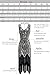 Metme Women's 1920s Vintage Flapper Fringe Beaded Great Gatsby Party Dress Green