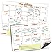 Magnetic Fridge Calendar - Dry Erase Board Calendar - Magnet Whiteboard Calendar For Refrigerator - 1 Small Weekly & 1 Large Monthly White Board Planner
