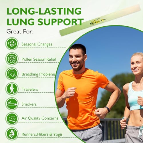LBOYLOVE® Herbal Diffuser Pen with Mullein, Thyme, Mint Extracts for Lung Cleasing Breathing, Relaxation, Stress Relief, 600 Uses (2 PCS)