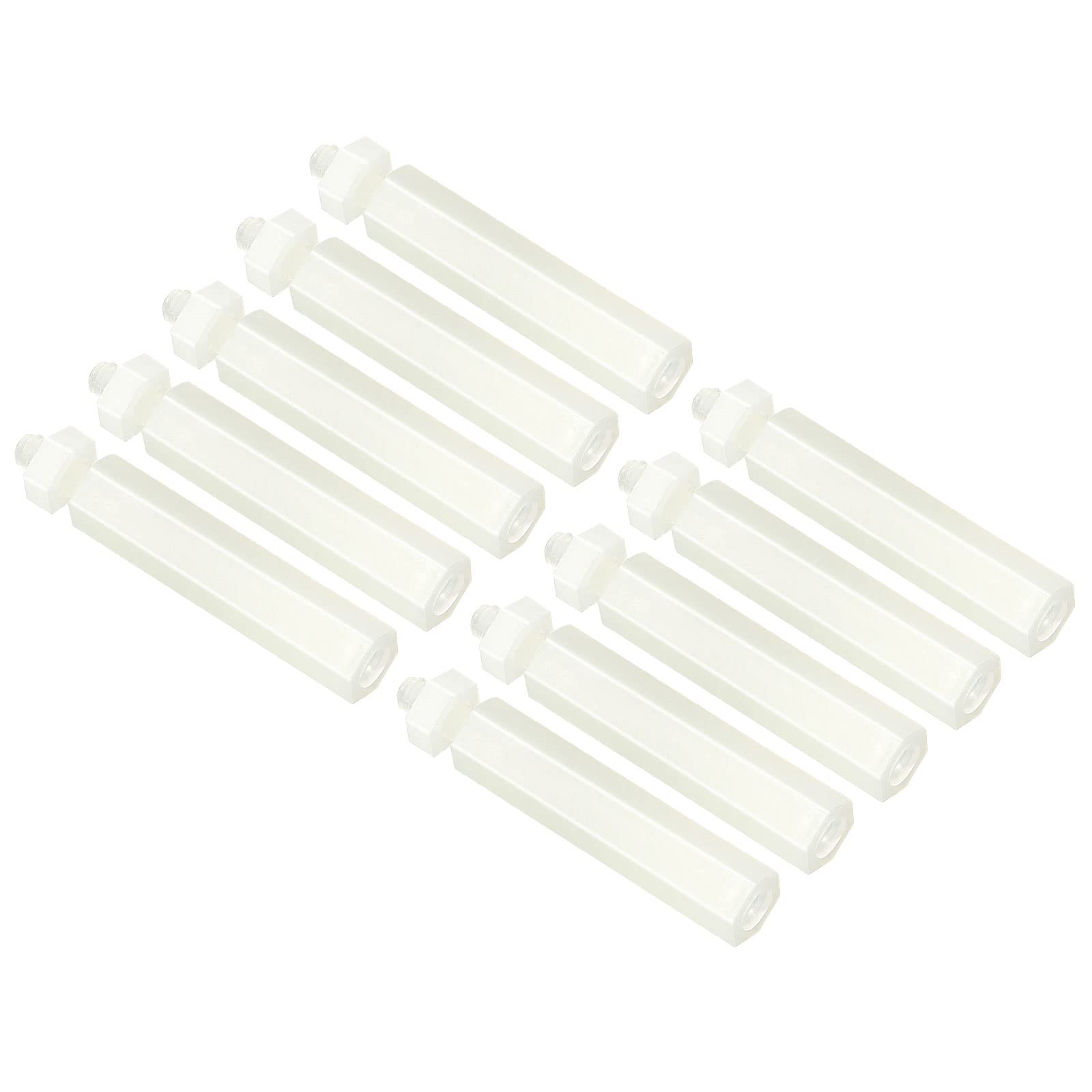 PATIKIL M2.5x22+6mm Male Female Standoff, 25Pcs Nylon Screws Hex Spacer with 25Pcs Nut for PCB, Motherboard, Computer Case, Circuit Board, Electronic