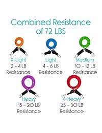 Juego de bandas de resistencia con anclaje de puerta por vive   Fitness entrenamiento de ayuda de entrenamiento equipo de ejercicio elástica para adaptarse a los hombres, mujeres, brazos, piernas, glúteos, tobillo elástico, terapia de rehabilitación   Gim
