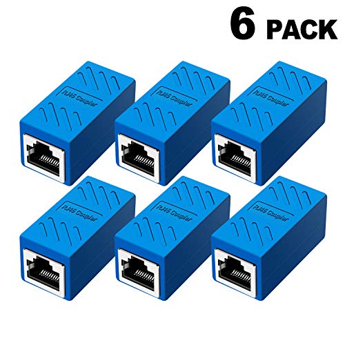 Network Coupler, Ethernet Cable Extender Female to Female, Cat6 Inline Couplerin, Cat5 Connectors, for Cat7/Cat6/Cat5/Cat5e Ethernet Extension Cable (6Pack Blue) - Thumbnail 5