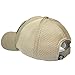 USA American Flag Patch Tactical Hat Mesh Back Adjustable Baseball Cap Beige Khaki