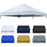 MASTERCANOPY 8x8 Replacement Pop Up Canopy Top White | Silver‑coated Waterproof UV‑blocking Rip‑stop ONLY FOR MASTERCANOPY Frames for Outdoor Markets and Parties