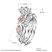 Promise Ring for Her Engagement Ring Wedding Bands Bridal Set for Women CZ Rings for Lady Girl, White/Rose Gold Plated