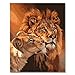 Rihe Lion Kings DIY Coloring Oil Painting Paint by Numbers Kits Drawing Paint On Canvas for Wall Art Picture for Living Room (Frameless)