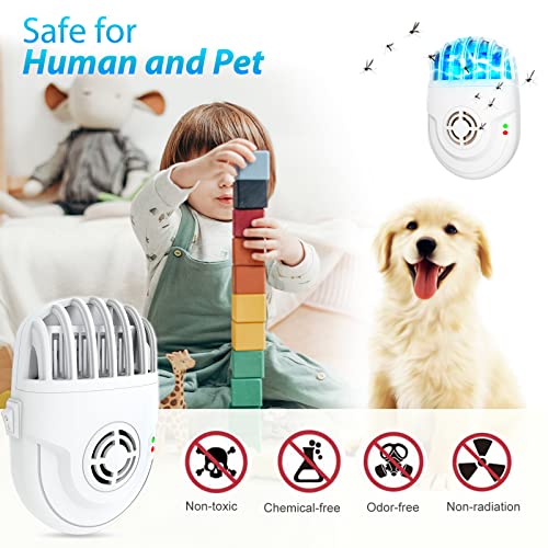 Ultrasonic Pest Repeller with Mosquito Killer- 2 Packs, Bug Repellent Indoor Plug Pest Conrol, Mosquito Repellent, Electronic Pest Control for Bugs Roaches Insects Mice Spiders Mosquitoes (2 Pack)