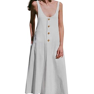 white linen dress amazon