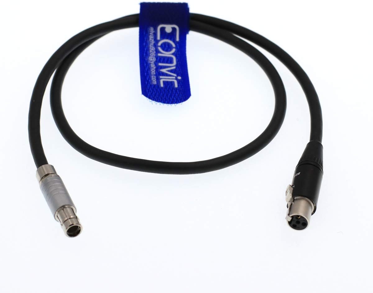 Eonvic Power Cable For Tilta to TVlogic Monitor Fisher RS 3pin Male to Mini 4pin XLR Female