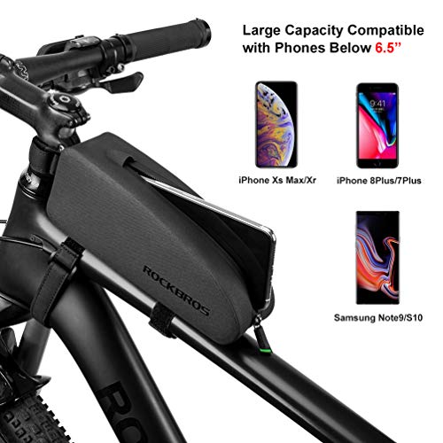 ROCKBROS Bike Top Tube Bag Bicycle Front Frame Bag Waterproof Bike Pouch Pack Bike Phone Bag