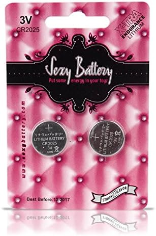 Sexy Battery CR2025 3V Extra Endurance Lithium Twin Pack Coin Cell, Pink and Black
