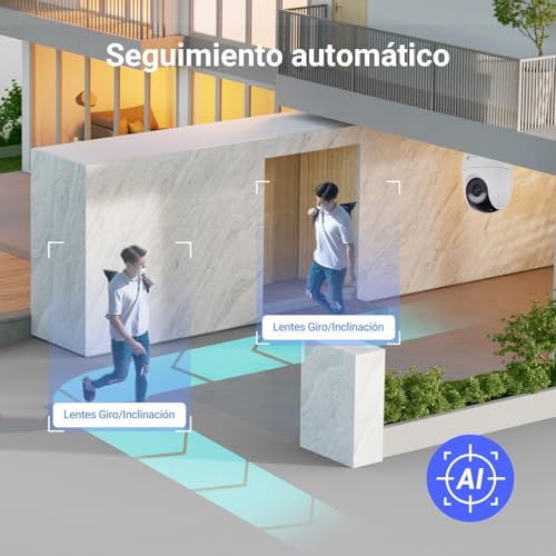 EZVIZ HB8c Kit, 4MP, Cámara WiFi 360 con Batería y Panel Solar, Exterior, Modo AOV Grabación Continua con Consumo Optimizado, Detección Humano/Vehiculo, Seguimiento Inteligente, Vision Nocturna Color