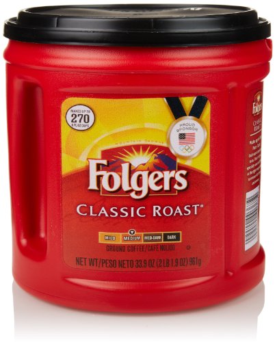 Folgers Classic Roast Ground Coffee, 33.9 Ounce