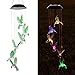 SINLOOG Color-Changing LED Solar Mobile Wind Chime, Solar Powered LED Hanging Lamp Wind Chime Light Wind Chimes for Outdoor Indoor Gardening Lighting Decoration Home (Hummingbird)