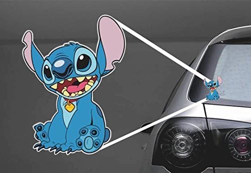 2x STITCH (Lilo &amp; Stitch) | Funny Decal/Sticker for outdoor and indoor, notebooks, books, car, doors, wall deco etc. (6" inches)