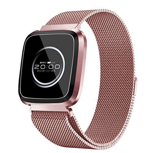 Sunward L18 Bluetooth Smart Watch Heart Rate Monitor Companion Watch for iOS Android, Fitness Tracker Activity Trackers Waterproof Step Calorie Counter Pedometer Band for iOS Android (F)