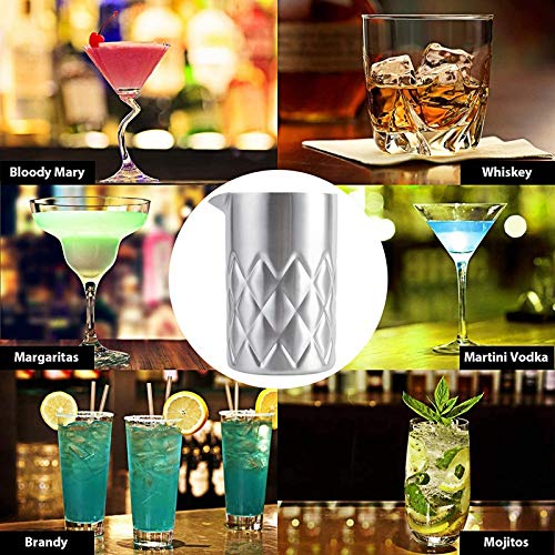 NXYJD Bartender KIT Edelstahl Bar Werkzeuge mit Mischglas Jigger Bar Löffel Muddlersieb Cocktail Shaker Set – Bild 5