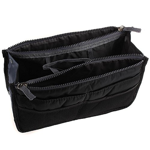 Eforstore Travel Makeup Insert Handbag Organiser Tidy Cosmetic Pocket Purse Zipper Bag Toiletry Bags for Women Men Girls Boys Kids Adults Teens - Thumbnail 3
