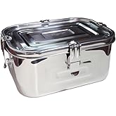 Stainless Steel 101oz(3L)Rectangular Seal Kimchi Food Leakproof Airtight Storage Container Saver