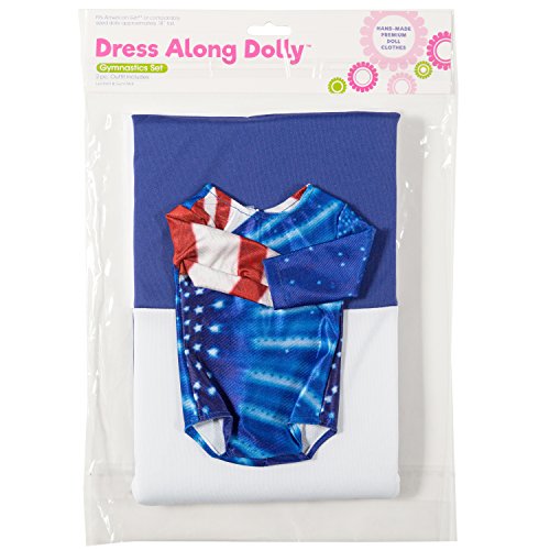 image for Dress Along Dolly Olympic Gymnastics Set Athletic Uniform Costume Doll