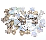 Rockin Beads Mother of Pearl 100 Hearts Buttons Scrapbooking 15mm Thin Decorative