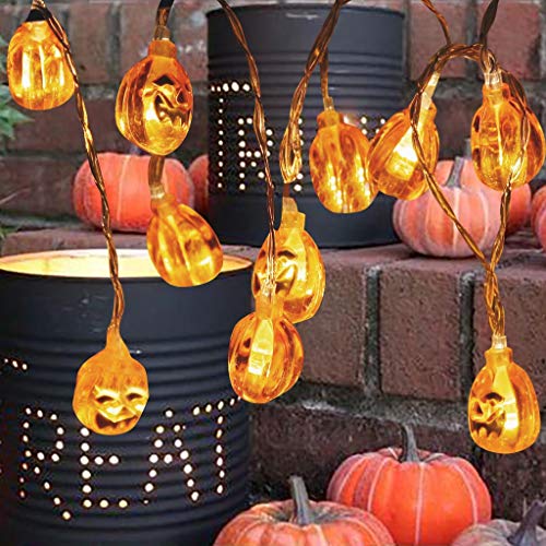 Akabsh Halloween Pumpkin Lights Halloween Decoration Lights 20/40LED 2.5M/5M/10M String Decorative Lamp