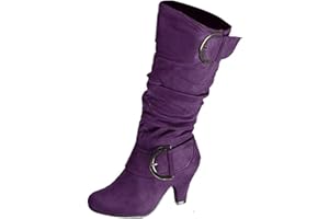 Ladmiple Fall Boots Women Wide Calf Knee High Boots Sexy Cone Heel Zipper Fashion Elegant Slouchy Cowboy Cowgirl Boots