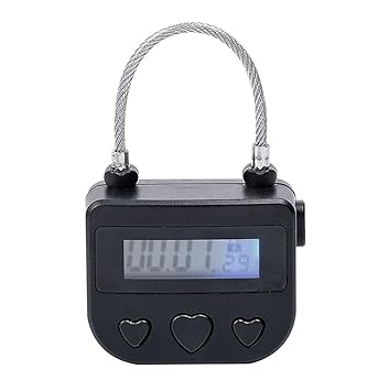 Elektronische Timer Timed Lock Gep?ckschloss, Digitale Zeitschaltuhr (Schwarz)