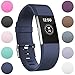 RedTaro Replacement Bands Compatible with Fitbit Charge 2, Classic & Special Edition Adjustable Sport Wristbands for Fitbit Charge 2 Women Men Large Small Navy Blue