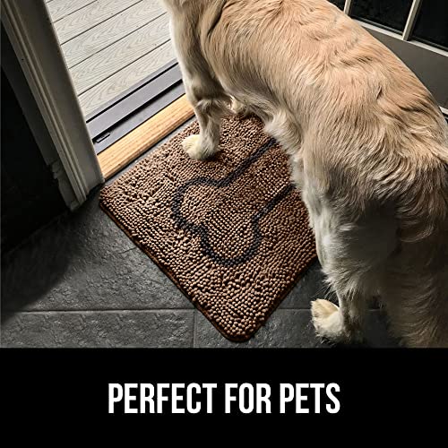 Gorilla Grip Soak Stopper Absorbent Indoor Chenille Doormat, Muddy Dog