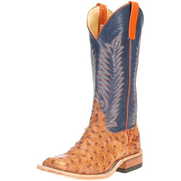 Bottes Cowboy Anderson Bean En Cuir D'autruche Lisse Kango - Marron - Taille 10 C