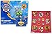 Paw Patrol Mighty Pups Rocky Figure with Light-up Badge and Paws with Bonus 24 Stickers Sheet Bundle (3 Items)