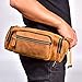 Jack&Chris Leather Fanny Pack Hip Bum Waist Pack Bag for Men&Women, 1804-7