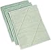 Gryeer Bamboo & Microfiber Dish Cloths with Sponge Pad, Soft and Super Absorbent Kitchen Cleaning Cloths, 8x10 Inch, Pack of 8, Green