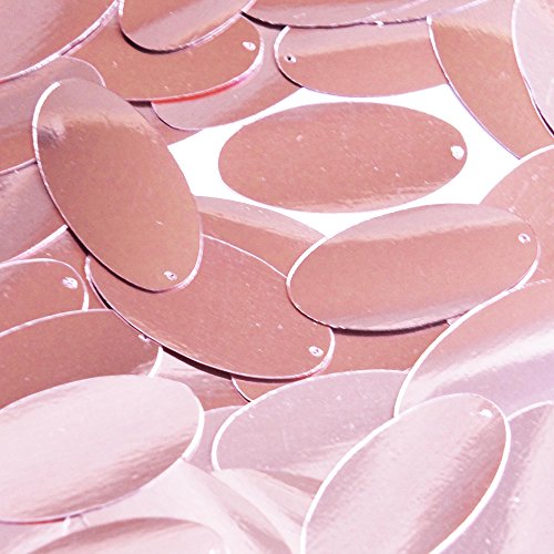 Pink Shiny Metallic Oval 1.5