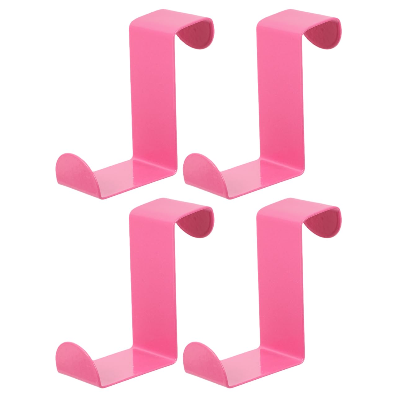 HEMOTON Stainless Steel Door Back Hooks 4-Pack Multi-Function Over-Door Coat and Key Hangers No Drilling Space-Saving Organizer for Bathroom Kitchen Wardrobe