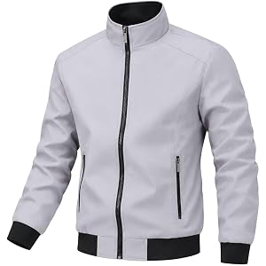 Men Stand Collar Solid Color Waterproof Baseball Jacket Coat Windproof Warm Casual Outerwear Daily Wear