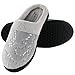 Komyufa Soft House Cotton Slippers Flat Closed Toe Lightweight Indoor Outdoor Home Shoes(XL/8.5-9 B(M) US, Grey)