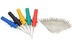 SIUKE Oscilloscope, 5pcs Oscilloscope Probe Pins Set Upgraded Version HT307 Automotive Test Accessories Back Pinning Probes Handheld Oscilloscope Probe Needle Oscilloscope Accessories