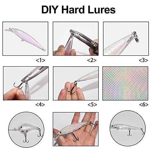 291stk unlackierte Angelköder Blank Crankbaits Minnow Kunstköder Kit Angelzange Drillingshaken Spaltringe Angelköder… – Bild 8