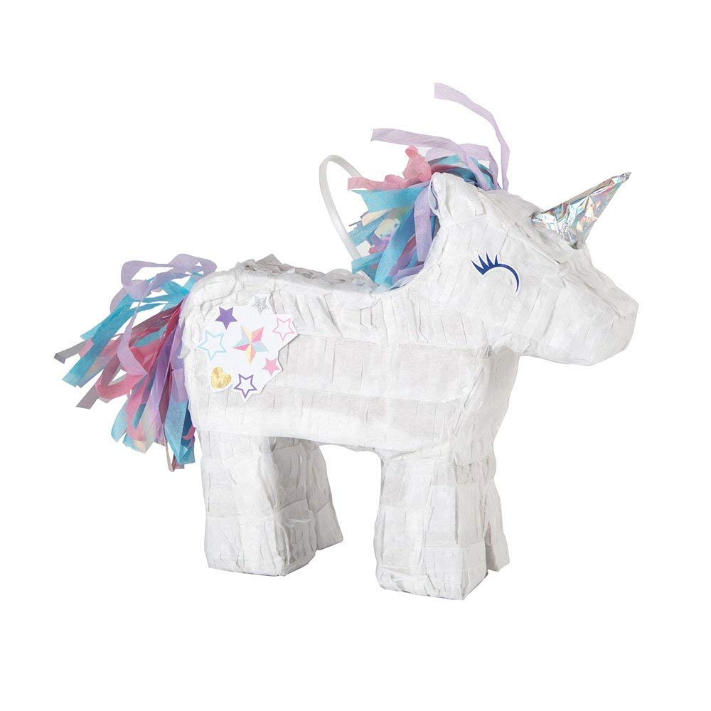 Multicolor Mini Unicorn Pinata (18cm x 17cm) 1 Piece - Perfect Party Game and Decoration for an Enchanting Experience, standard size