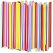 Comfy Package [100 Pack] 8mm Wide Smoothie Straws, Plastic Boba Straws Disposable, Milkshake Straws - Assorted Colors